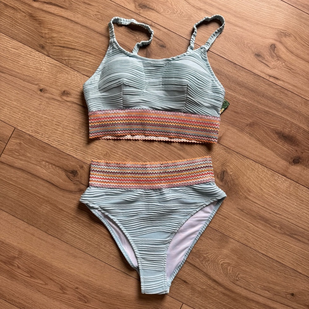 BLUE Blooming Jelly Bikini NWT Medium